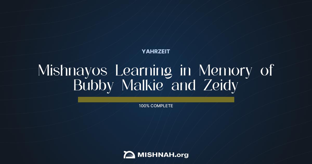 Bubby Malkie and Zeidy Mishnah Learning Chart | Mishnah.org