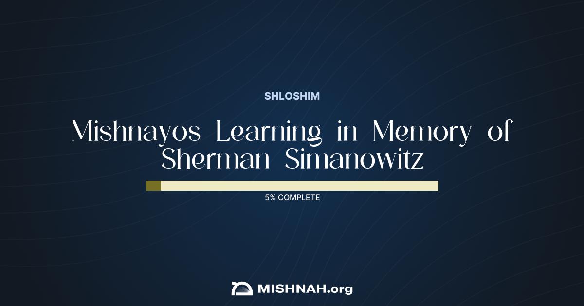 Sherman Simanowitz Mishnah Learning Chart | Mishnah.org