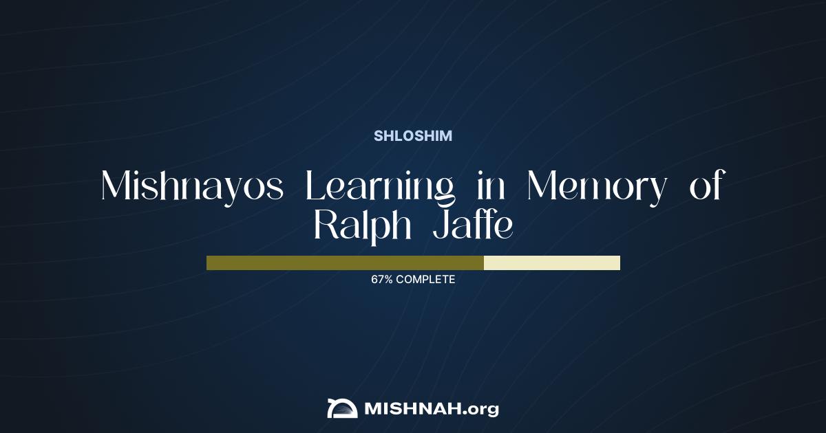 Ralph Jaffe Mishnah Learning Chart | Mishnah.org