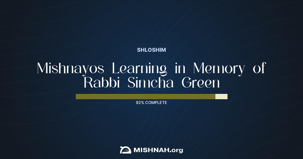 Rabbi Simcha Green Mishnah Learning Chart | Mishnah.org