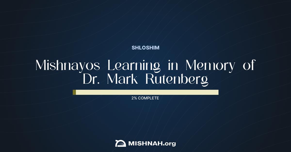 Dr. Mark Rutenberg Mishnah Learning Chart | Mishnah.org