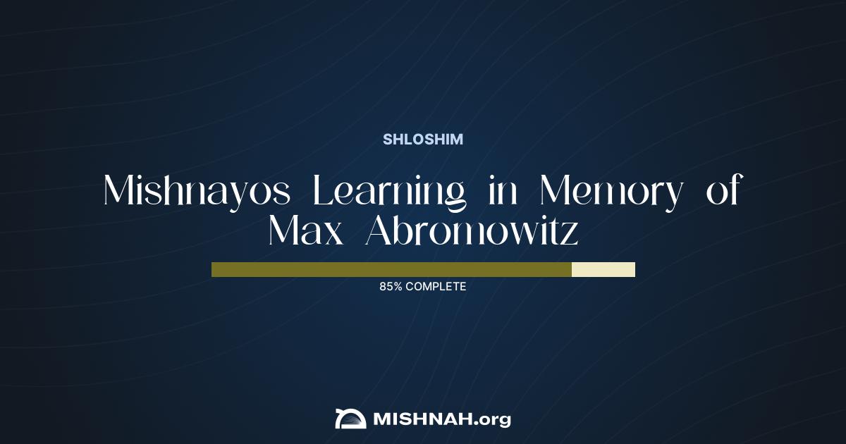Max Abromowitz Mishnah Learning Chart | Mishnah.org